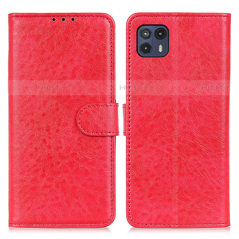 Handytasche Stand Schutzhülle Flip Leder Hülle A04D für Motorola Moto G50 5G Rot