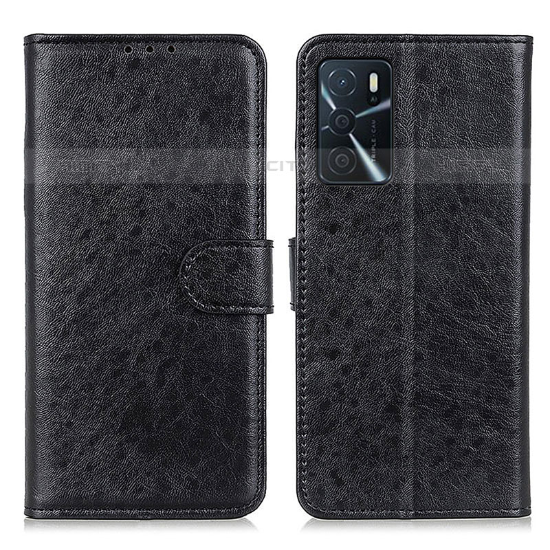 Handytasche Stand Schutzhülle Flip Leder Hülle A04D für Oppo A54s Schwarz