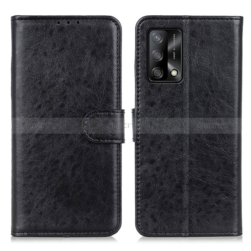 Handytasche Stand Schutzhülle Flip Leder Hülle A04D für Oppo F19s Schwarz Plus