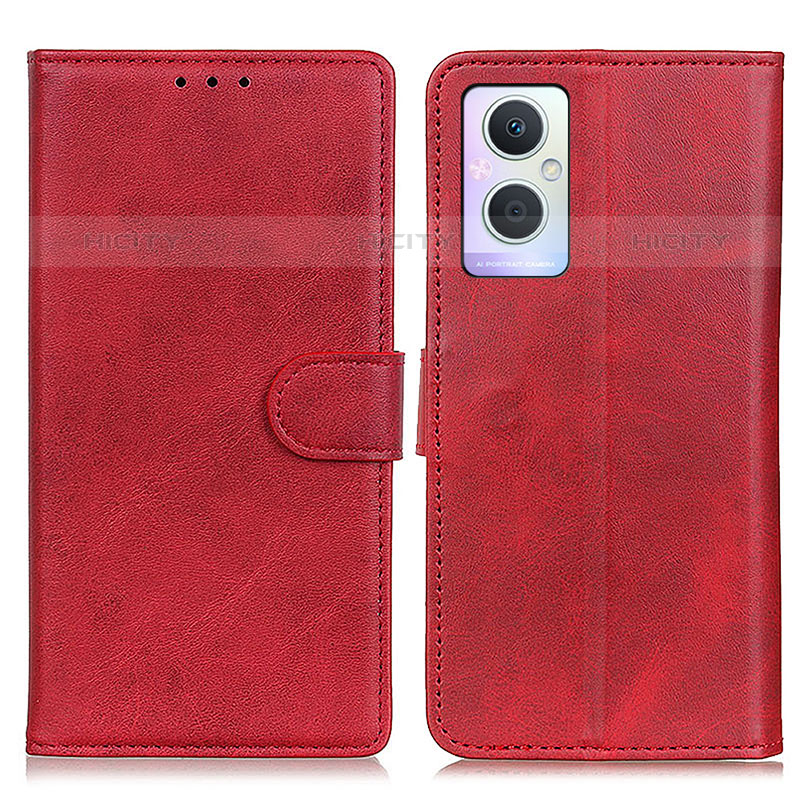 Handytasche Stand Schutzhülle Flip Leder Hülle A04D für Oppo F21 Pro 5G Rot Plus