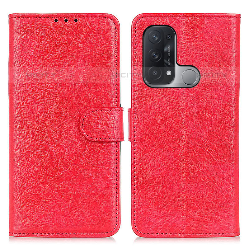 Handytasche Stand Schutzhülle Flip Leder Hülle A04D für Oppo Reno5 A Rot Plus