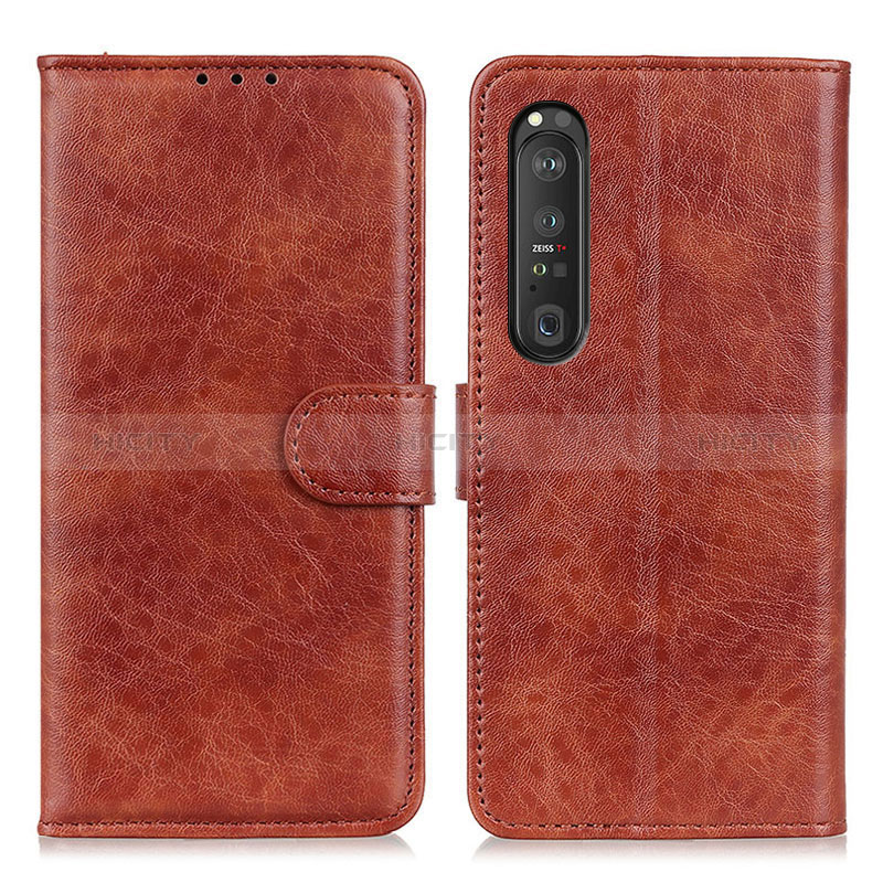 Handytasche Stand Schutzhülle Flip Leder Hülle A04D für Sony Xperia 1 III Braun