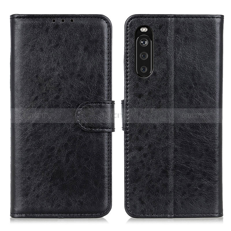 Handytasche Stand Schutzhülle Flip Leder Hülle A04D für Sony Xperia 10 III SO-52B Schwarz