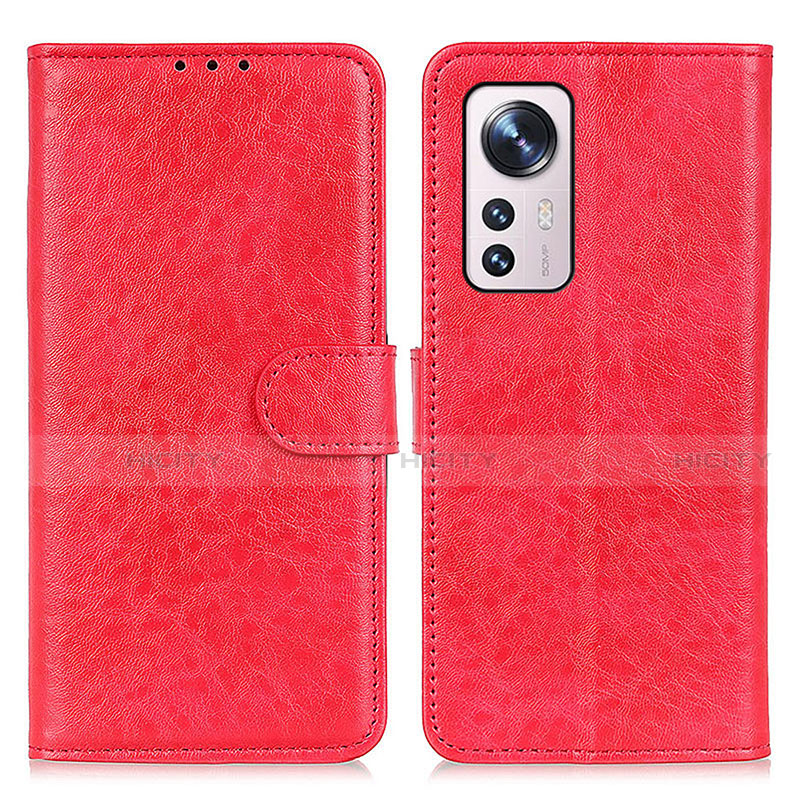 Handytasche Stand Schutzhülle Flip Leder Hülle A04D für Xiaomi Mi 12 5G Rot Plus