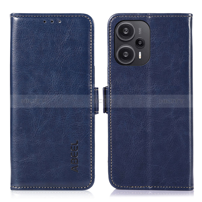 Handytasche Stand Schutzhülle Flip Leder Hülle A04D für Xiaomi Redmi Note 12 Turbo 5G Blau