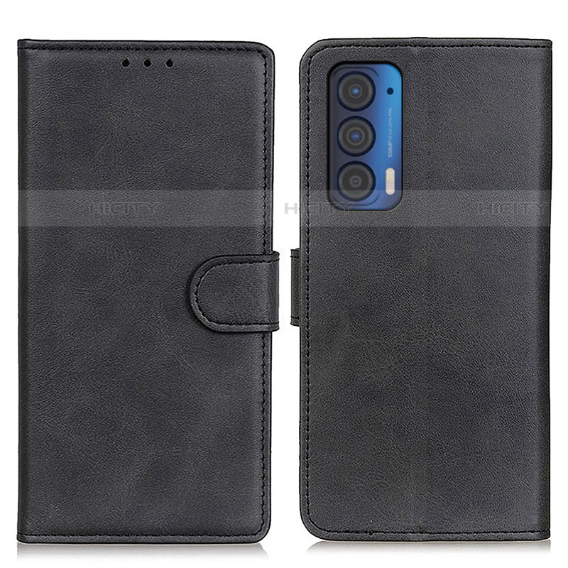 Handytasche Stand Schutzhülle Flip Leder Hülle A05D für Motorola Moto Edge (2021) 5G Schwarz