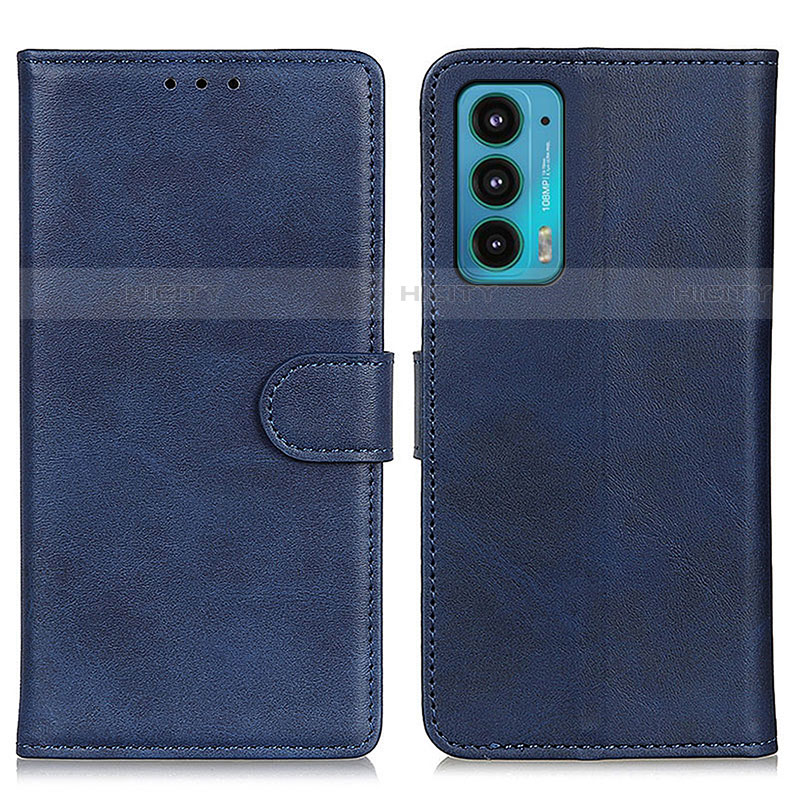 Handytasche Stand Schutzhülle Flip Leder Hülle A05D für Motorola Moto Edge Lite 5G Blau Plus