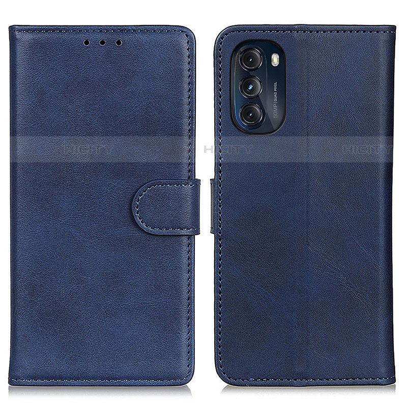 Handytasche Stand Schutzhülle Flip Leder Hülle A05D für Motorola Moto G 5G (2022) Blau Plus