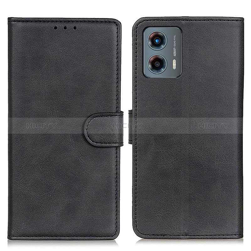 Handytasche Stand Schutzhülle Flip Leder Hülle A05D für Motorola Moto G 5G (2023) Schwarz