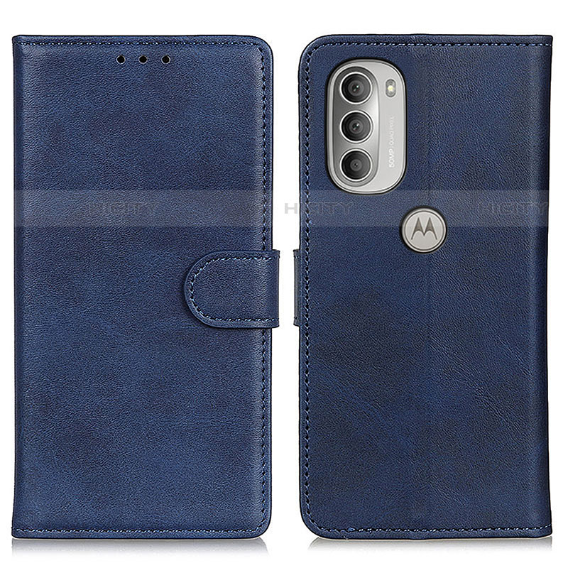 Handytasche Stand Schutzhülle Flip Leder Hülle A05D für Motorola Moto G51 5G Blau