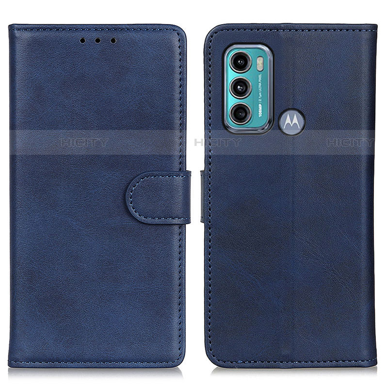 Handytasche Stand Schutzhülle Flip Leder Hülle A05D für Motorola Moto G60 Blau Plus