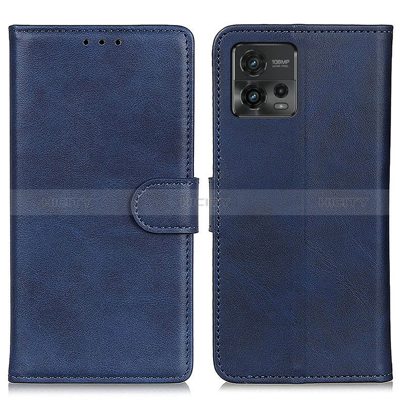 Handytasche Stand Schutzhülle Flip Leder Hülle A05D für Motorola Moto G72 Blau