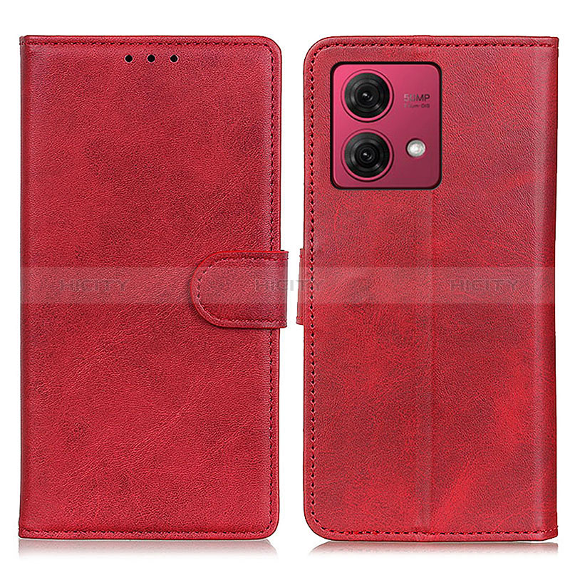 Handytasche Stand Schutzhülle Flip Leder Hülle A05D für Motorola Moto G84 5G Rot Plus