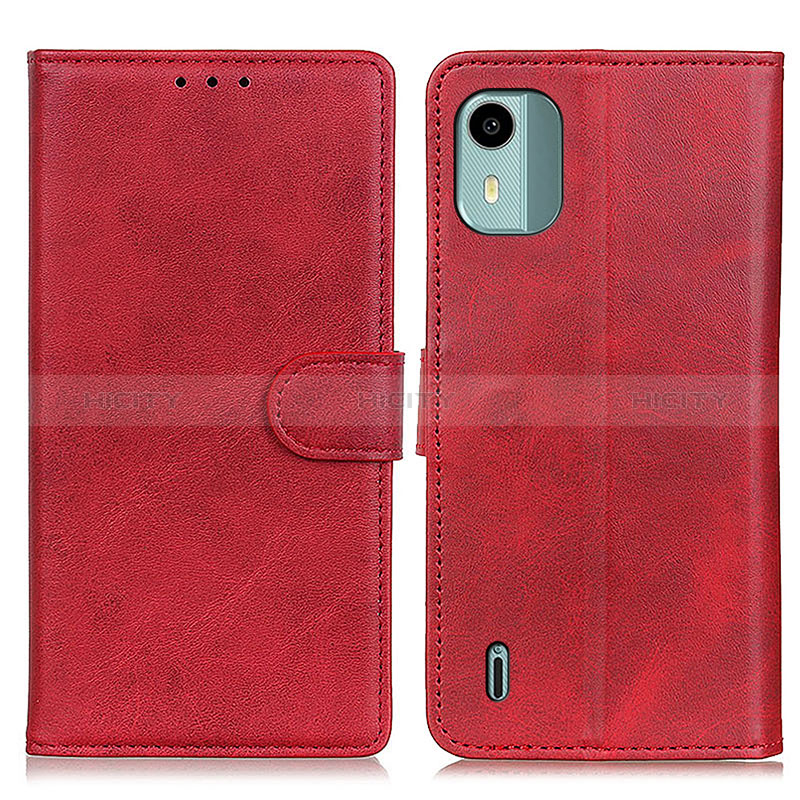 Handytasche Stand Schutzhülle Flip Leder Hülle A05D für Nokia C12 Rot Plus