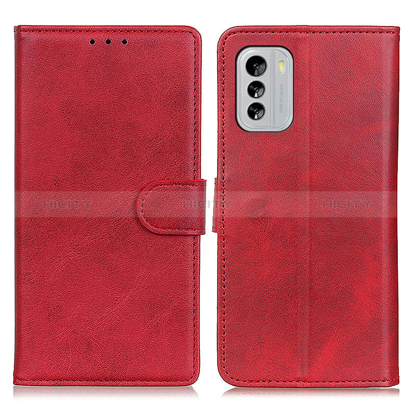 Handytasche Stand Schutzhülle Flip Leder Hülle A05D für Nokia G60 5G Rot Plus