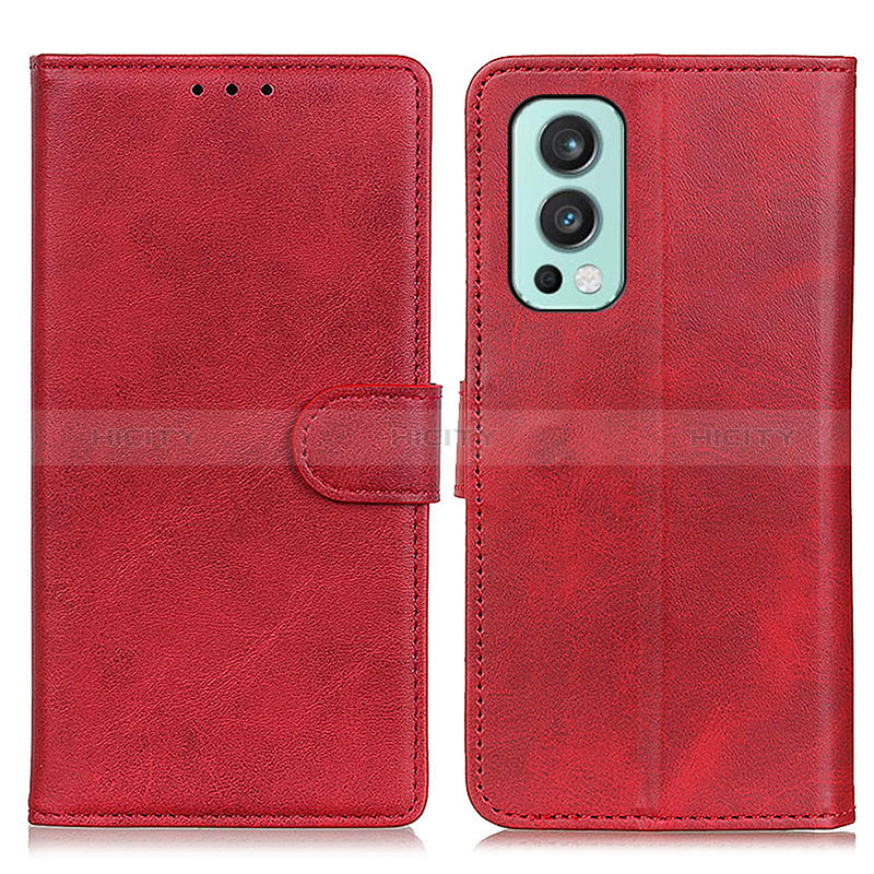 Handytasche Stand Schutzhülle Flip Leder Hülle A05D für OnePlus Nord 2 5G Rot Plus