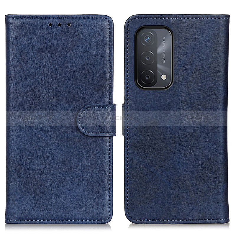 Handytasche Stand Schutzhülle Flip Leder Hülle A05D für Oppo A54 5G Blau