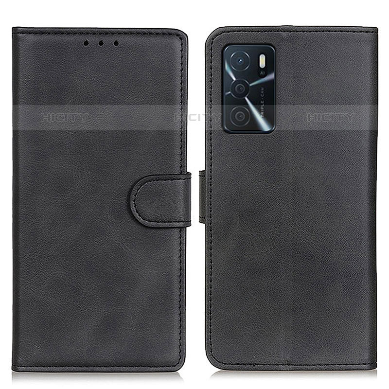 Handytasche Stand Schutzhülle Flip Leder Hülle A05D für Oppo A54s Schwarz Plus