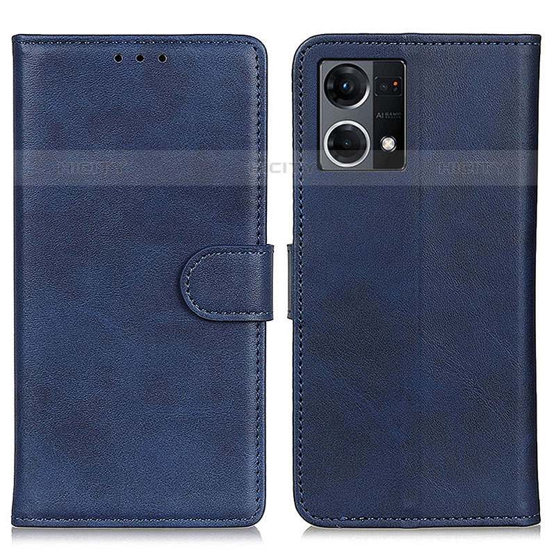 Handytasche Stand Schutzhülle Flip Leder Hülle A05D für Oppo F21 Pro 4G Blau Plus