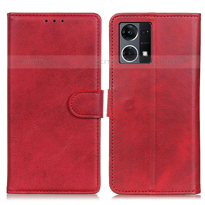 Handytasche Stand Schutzhülle Flip Leder Hülle A05D für Oppo F21 Pro 4G Rot