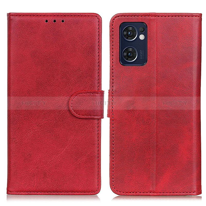 Handytasche Stand Schutzhülle Flip Leder Hülle A05D für Oppo Find X5 Lite 5G Rot Plus