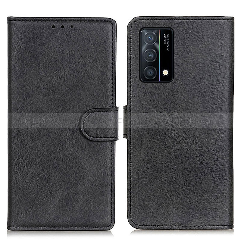 Handytasche Stand Schutzhülle Flip Leder Hülle A05D für Oppo K9 5G Schwarz