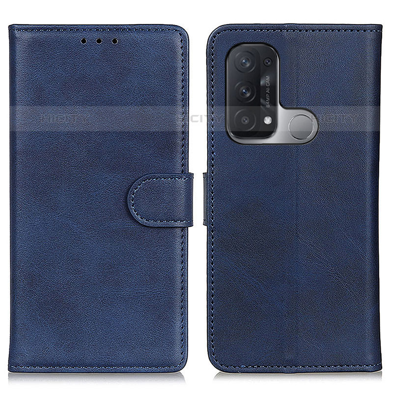 Handytasche Stand Schutzhülle Flip Leder Hülle A05D für Oppo Reno5 A Blau Plus