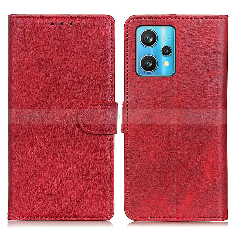 Handytasche Stand Schutzhülle Flip Leder Hülle A05D für Realme 9 4G Rot Plus