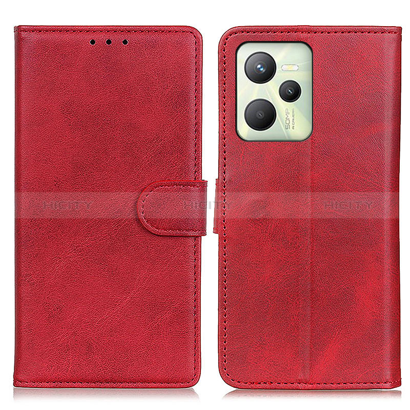 Handytasche Stand Schutzhülle Flip Leder Hülle A05D für Realme C35 Rot