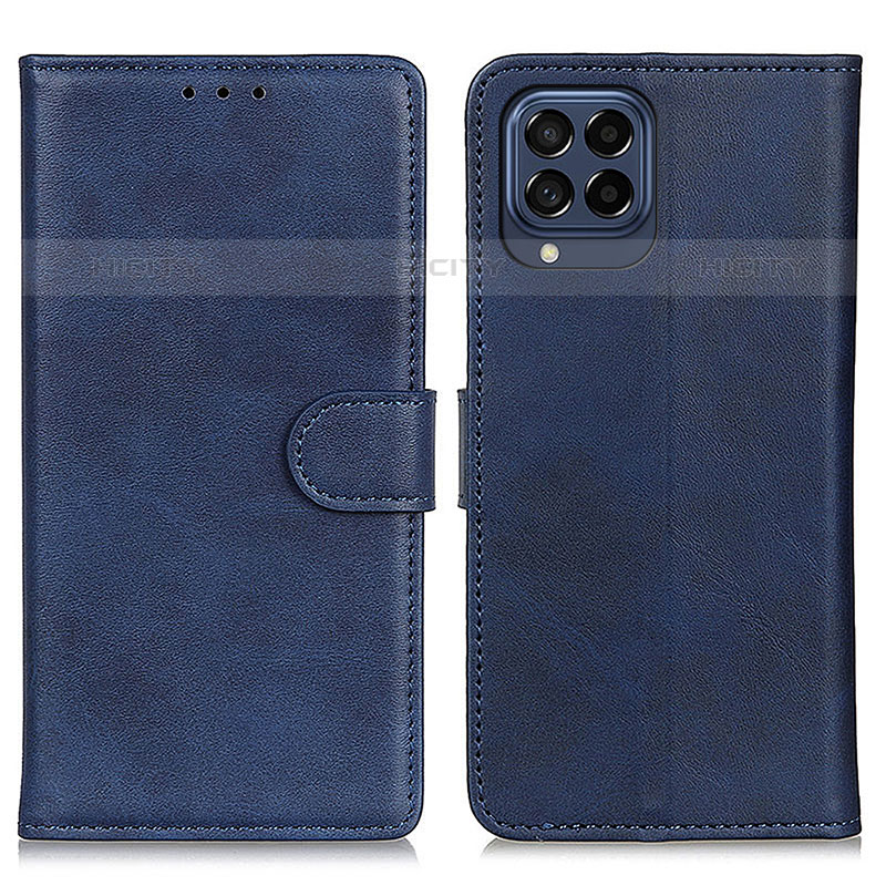 Handytasche Stand Schutzhülle Flip Leder Hülle A05D für Samsung Galaxy M53 5G Blau