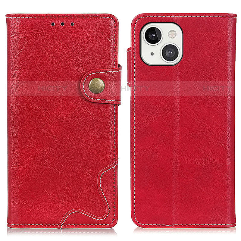 Handytasche Stand Schutzhülle Flip Leder Hülle A06 für Apple iPhone 13 Rot Plus