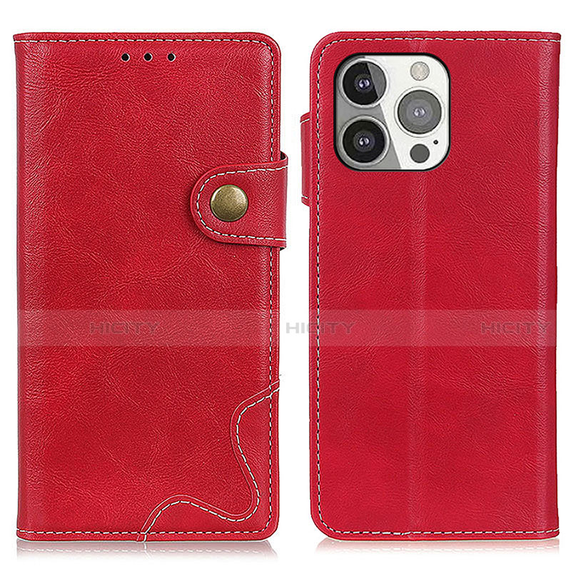 Handytasche Stand Schutzhülle Flip Leder Hülle A06 für Apple iPhone 14 Pro Rot Plus