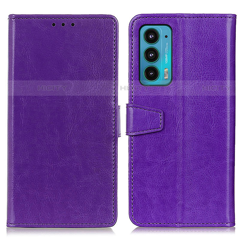 Handytasche Stand Schutzhülle Flip Leder Hülle A06D für Motorola Moto Edge 20 5G Violett