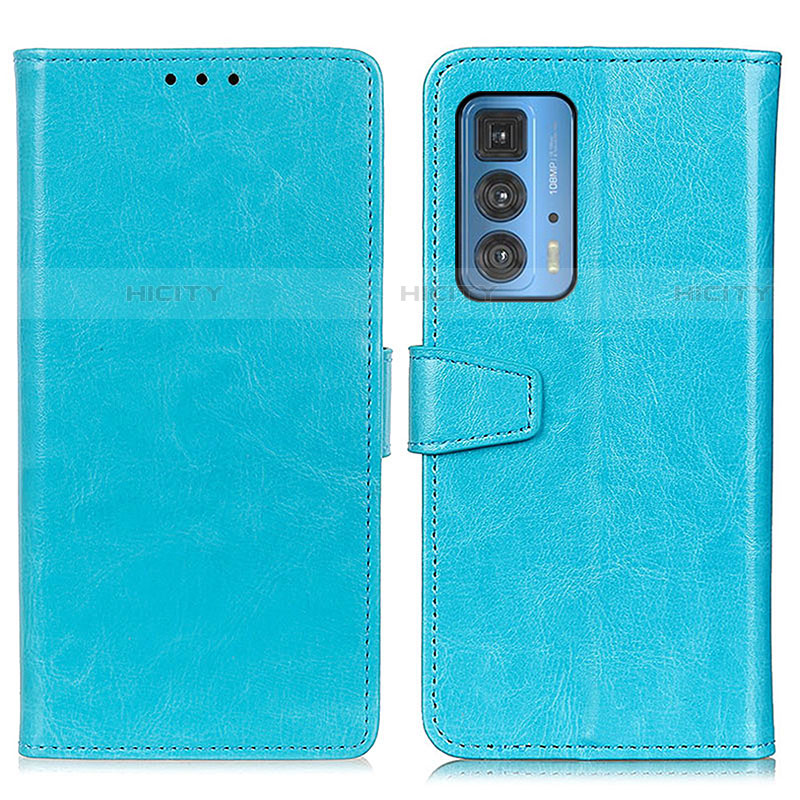 Handytasche Stand Schutzhülle Flip Leder Hülle A06D für Motorola Moto Edge 20 Pro 5G Hellblau