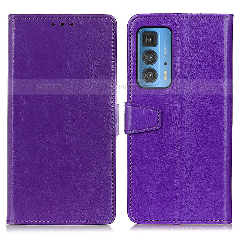 Handytasche Stand Schutzhülle Flip Leder Hülle A06D für Motorola Moto Edge 20 Pro 5G Violett Plus