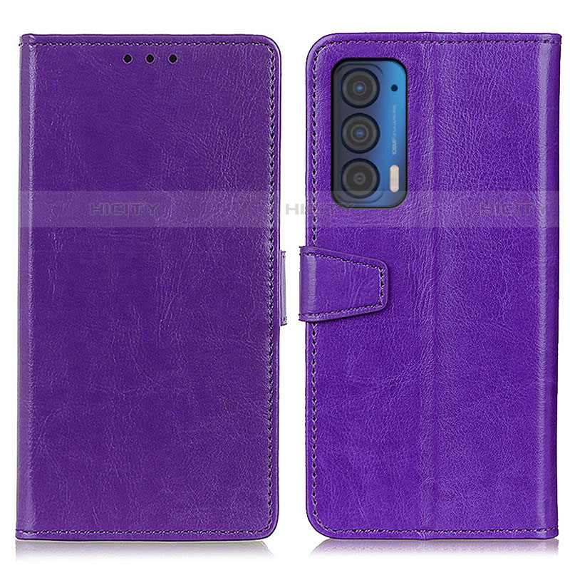 Handytasche Stand Schutzhülle Flip Leder Hülle A06D für Motorola Moto Edge (2021) 5G Violett