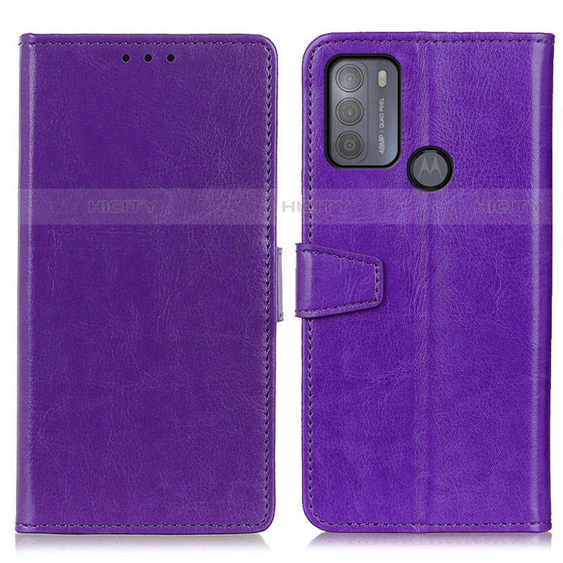 Handytasche Stand Schutzhülle Flip Leder Hülle A06D für Motorola Moto G50 Violett