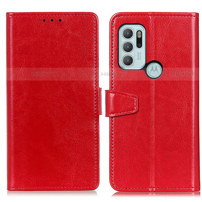 Handytasche Stand Schutzhülle Flip Leder Hülle A06D für Motorola Moto G60s Rot Plus