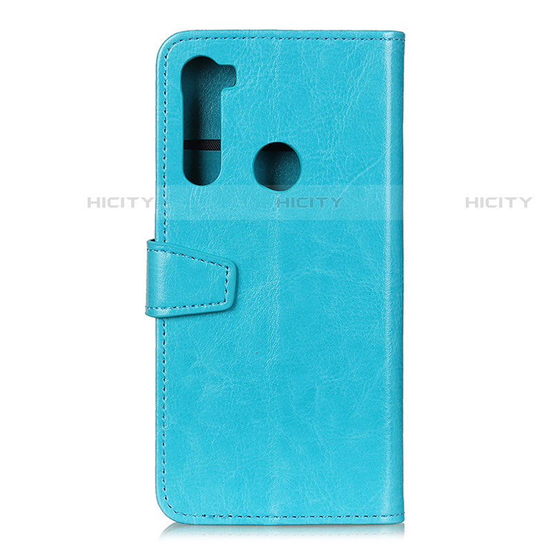 Handytasche Stand Schutzhülle Flip Leder Hülle A06D für Motorola Moto One Fusion Plus Hellblau