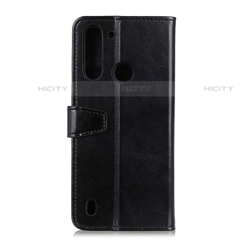 Handytasche Stand Schutzhülle Flip Leder Hülle A06D für Motorola Moto One Fusion Schwarz