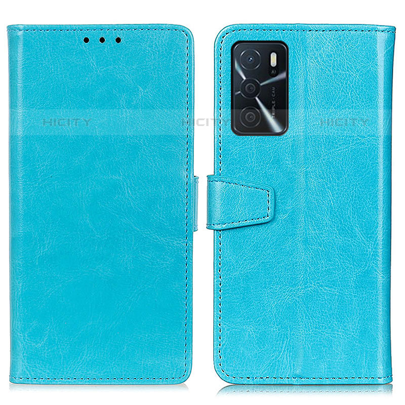 Handytasche Stand Schutzhülle Flip Leder Hülle A06D für Oppo A16s Hellblau