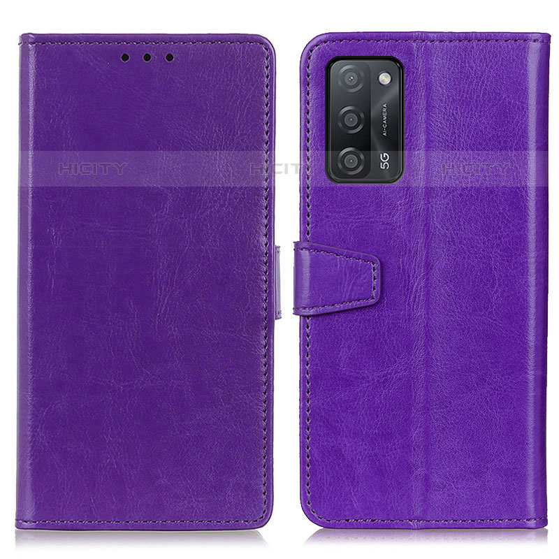 Handytasche Stand Schutzhülle Flip Leder Hülle A06D für Oppo A55 5G Violett