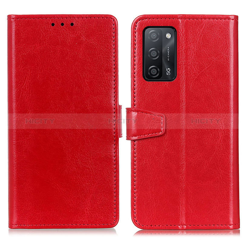 Handytasche Stand Schutzhülle Flip Leder Hülle A06D für Oppo A56 5G Rot Plus