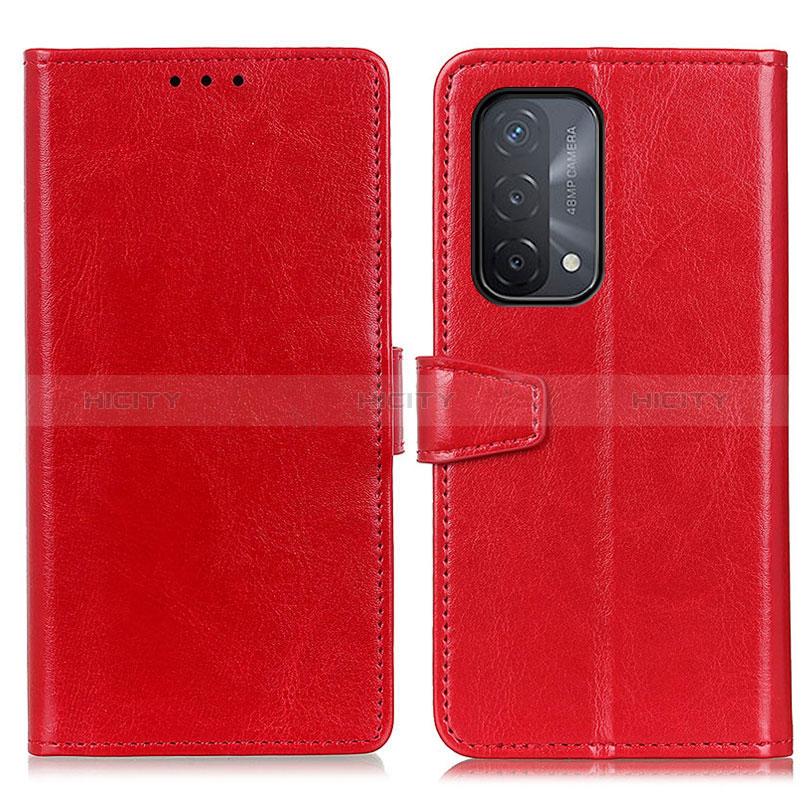 Handytasche Stand Schutzhülle Flip Leder Hülle A06D für Oppo A74 5G Rot