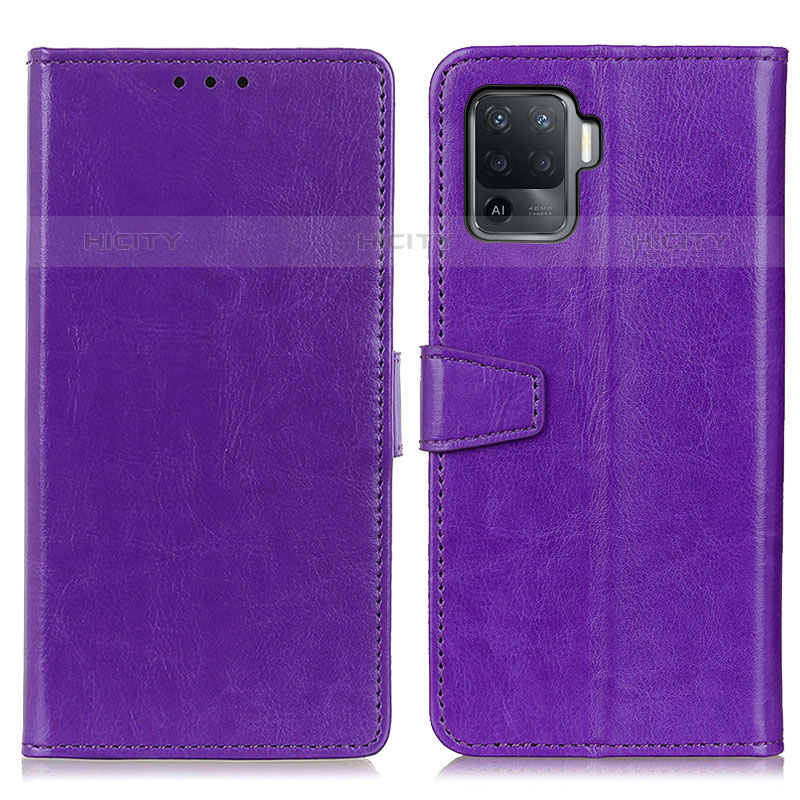 Handytasche Stand Schutzhülle Flip Leder Hülle A06D für Oppo A94 4G Violett