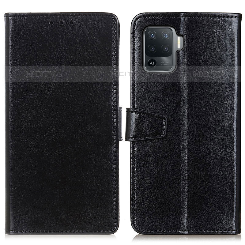 Handytasche Stand Schutzhülle Flip Leder Hülle A06D für Oppo F19 Pro Schwarz