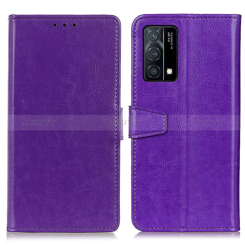 Handytasche Stand Schutzhülle Flip Leder Hülle A06D für Oppo K9 5G Violett Plus