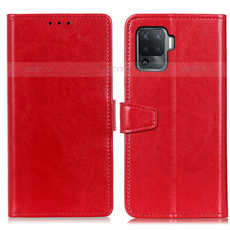 Handytasche Stand Schutzhülle Flip Leder Hülle A06D für Oppo Reno5 F Rot Plus