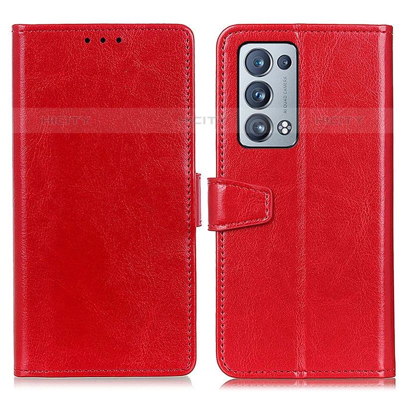 Handytasche Stand Schutzhülle Flip Leder Hülle A06D für Oppo Reno6 Pro+ Plus 5G Rot