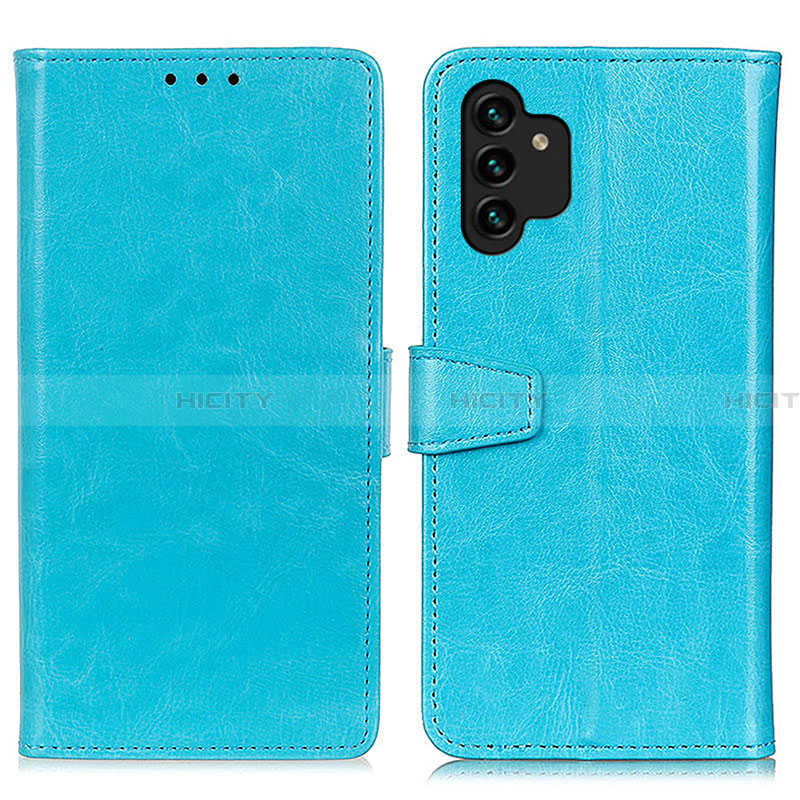 Handytasche Stand Schutzhülle Flip Leder Hülle A06D für Samsung Galaxy A13 4G Hellblau